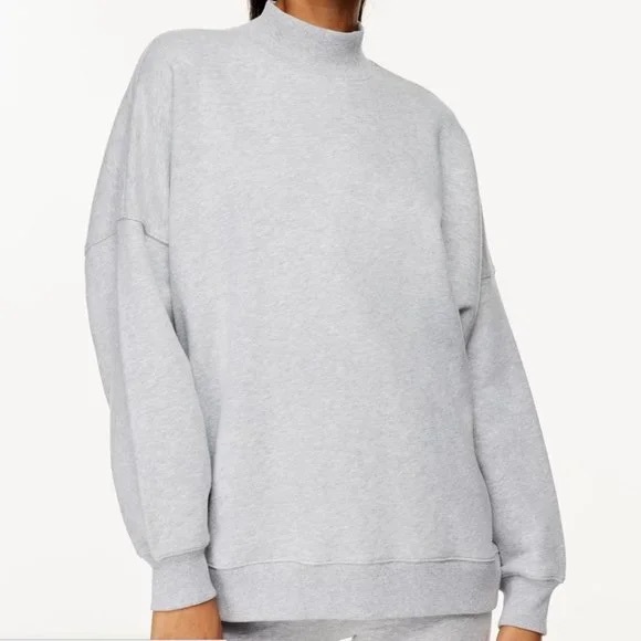 aritzia tna cozy fleece high neck sweatshirt - Picture 2 of 2
